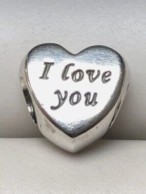 New Pandora S925 ALE Sterling Silver I Love You Heart Charm